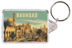 Baghdad - Iraq - Artistic Double Sided Large Keyring 26I1