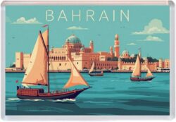 Bahrain - Artistic Jumbo Fridge Magnet 26B1