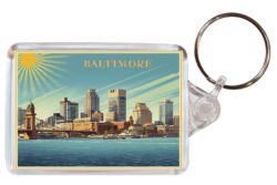 Baltimore - USA - Artistic Double Sided Large Keyring 26US1