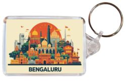 Bengaluru - India - Artistic Double Sided Large Keyring 26I1