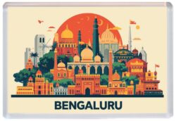 Bengaluru - India - Artistic Jumbo Fridge Magnet 26I1