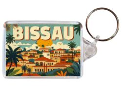 Bissau - Guinea-Bissau - Artistic Double Sided Large Keyring 26GB1