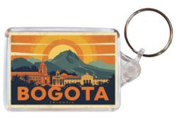 Bogota - Colombia - Artistic Double Sided Large Keyring 26C1