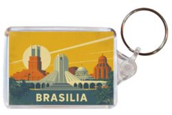 Brasilia - Brazil - Artistic Double Sided Large Keyring 26B1