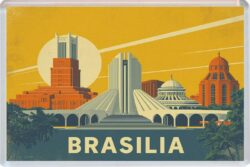 Brasilia - Brazil - Artistic Jumbo Fridge Magnet 26B1