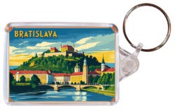 Bratislava - Slovakia - Artistic Double Sided Large Keyring 26S1