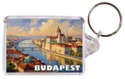 Budapest - Hungary - Artistic Double Sided Large Keyring 26H1