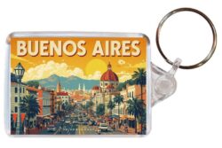Buenos Aires - Argentina - Artistic Double Sided Large Keyring 26A1