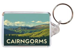 Cairngorms National Park - Scotland - Artistic Double Sided Large Keyring 26S1