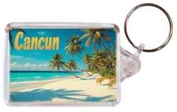 Cancun - Mexico - Artistic Double Sided Large Keyring 26M1