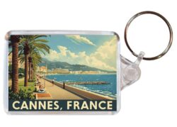 Cannes - France - Artistic Double Sided Large Keyring 26F1