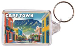 Cape Town - South Africa - Artistic Double Sided Large Keyring 26SA1