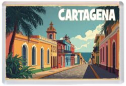 Cartagena - Colombia - Artistic Jumbo Fridge Magnet 26C1