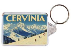 Cervina - Italy - Artistic Double Sided Large Keyring 26I1