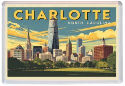 Charlotte - USA - Artistic Jumbo Fridge Magnet 26US1