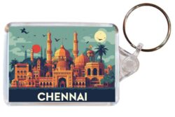 Chennai - India - Artistic Double Sided Large Keyring 26I1