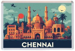 Chennai- India - Artistic Jumbo Fridge Magnet Souvenir Gift Present 25I1