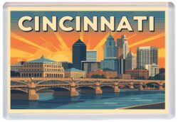 Cincinnati - USA - Artistic Jumbo Fridge Magnet 26US1