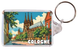 Cologne - Germany - Artistic Double Sided Large Keyring 26F1