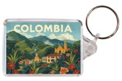 Colombia - Artistic Double Sided Large Keyring 26C1
