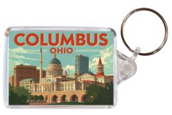 Columbus - USA - Artistic Double Sided Large Keyring 26US1