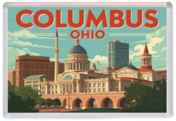 Columbus - USA - Artistic Jumbo Fridge Magnet 26US1