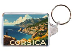 Corsica - France - Artistic Double Sided Large Keyring 26F1