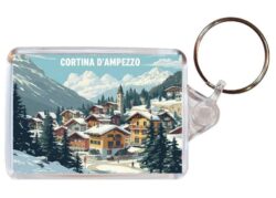 Cortina d'Ampezzo - Italy - Artistic Double Sided Large Keyring 26I1