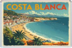 Costa Blanca - Spain - Artistic Jumbo Fridge Magnet 26S1