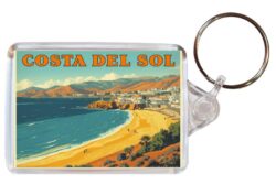 Costa del Sol - Spain - Artistic Double Sided Large Keyring 26S1
