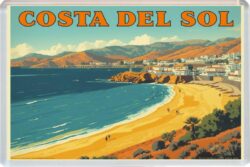 Costa del Sol - Spain - Artistic Jumbo Fridge Magnet 26S1