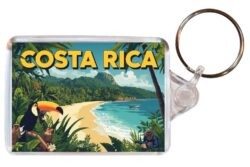 Costa Rica - Artistic Double Sided Large Keyring 26CR1