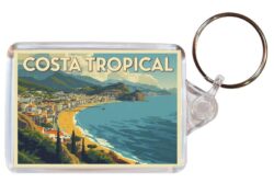 Costa Tropical - Spain - Artistic Double Sided Large Keyring 26S1