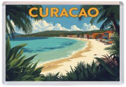 Curacao - Caribbean - Artistic Jumbo Fridge Magnet 26C1