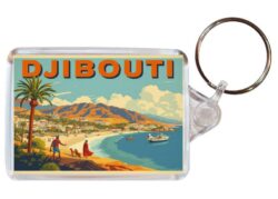 Djibouti - Artistic Double Sided Large Keyring 26D1