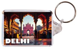 Delhi - India - Artistic Double Sided Large Keyring 26I1