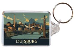 Duisburg - Germany - Artistic Double Sided Large Keyring 26F1