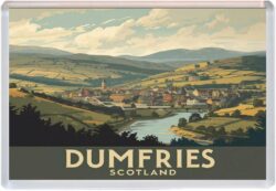 Dumfries - Scotland - Artistic Jumbo Fridge Magnet 26S1