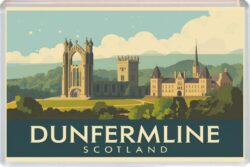 Dunfermline - Scotland - Artistic Jumbo Fridge Magnet 26S1