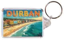 Durban - South Africa - Artistic Double Sided Large Keyring 26SA1