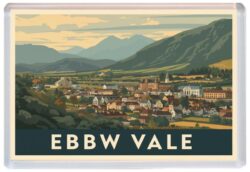 Ebbw Vale - Wales - Artistic Jumbo Fridge Magnet 26E1