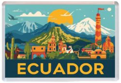 Ecuador - Artistic Jumbo Fridge Magnet 26E1