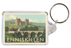 Enniskillen - Northern Ireland - Artistic Double Sided Large Keyring 26NI1