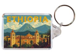 Ethiopia - Artistic Double Sided Large Keyring 26E1
