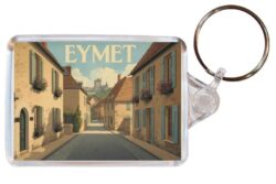 Eymet - France - Artistic Double Sided Large Keyring 26F1