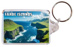 Faroe Islands - Artistic Double Sided Large Keyring 26F1