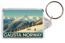 Gausta - Norway - Artistic Double Sided Large Keyring 26N1
