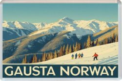 Gausta - Norway - Artistic Jumbo Fridge Magnet 26N1