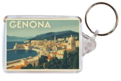 Genoa - Italy - Artistic Double Sided Large Keyring 26I1