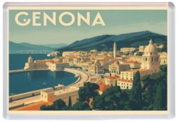 Genoa - Italy - Artistic Jumbo Fridge Magnet 26I1